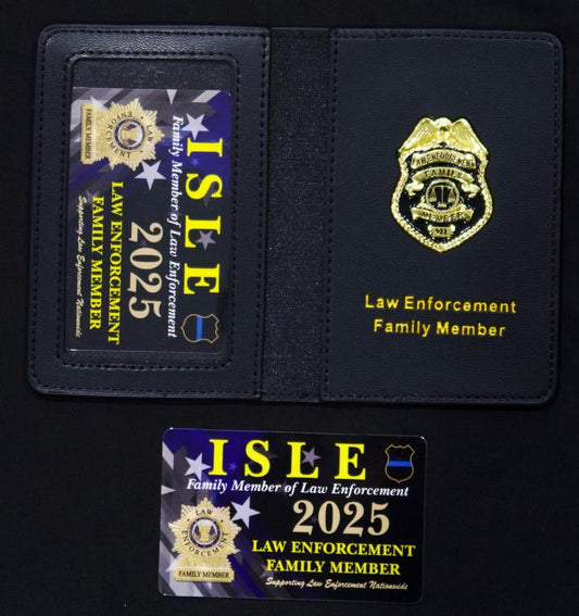 SET: iSupportLE "Family Member" Windshield Badge Display & Wallet