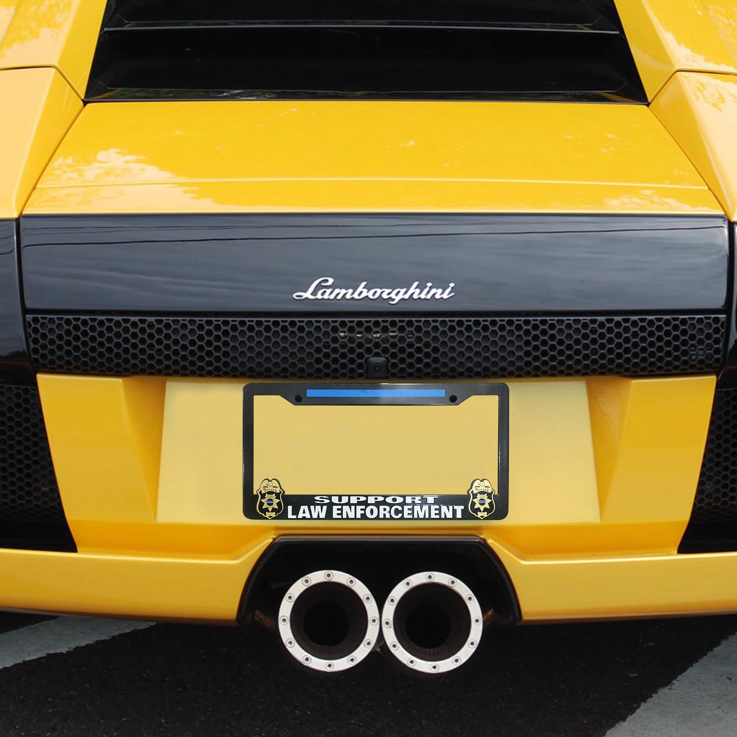 Police License Plate Frame | Blue License Plate Frame | iSupportLE