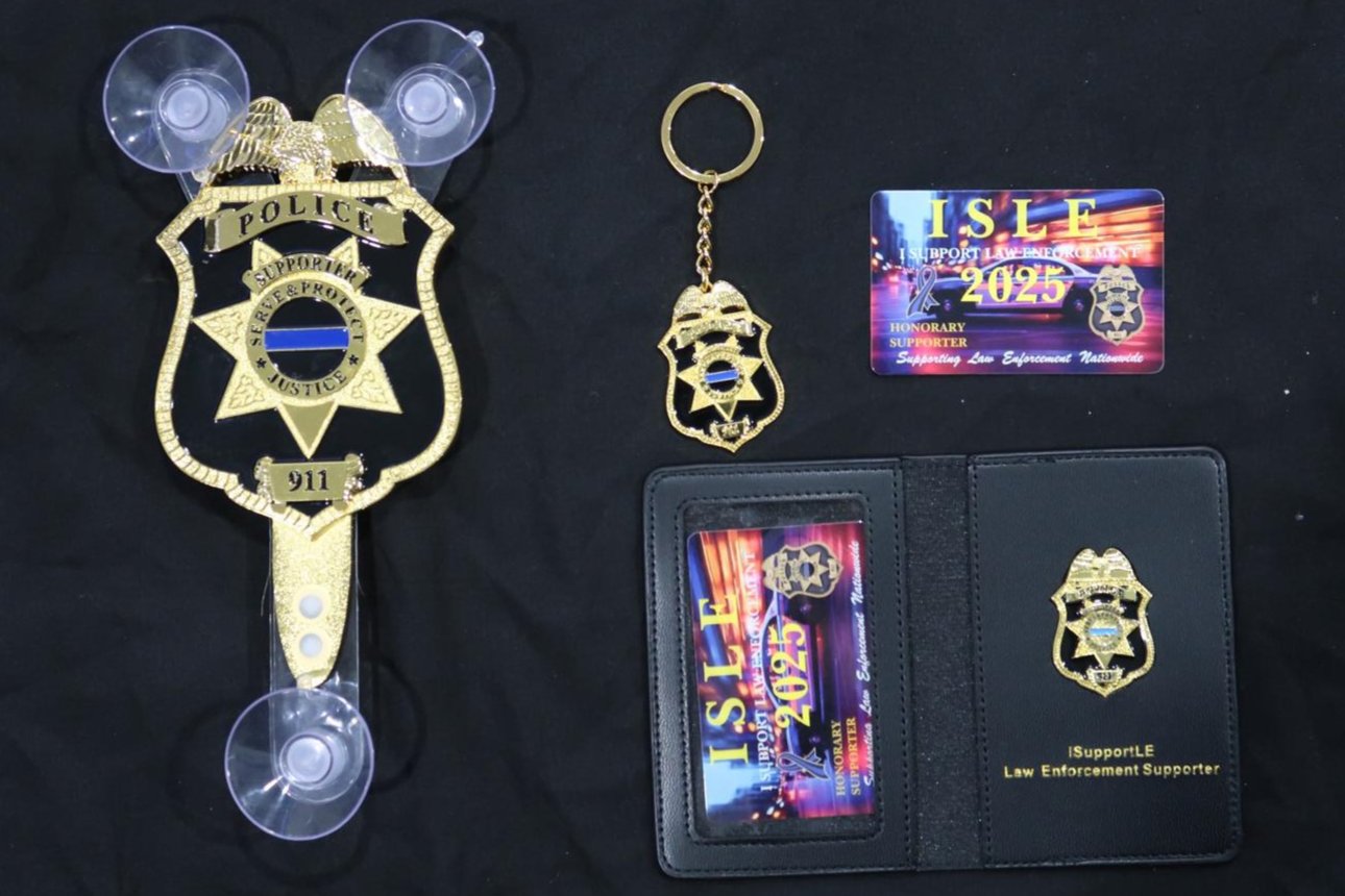 FULL SET: "Supporter" Windshield Badge Display + Wallet + 2025 Card + License Plate Frame