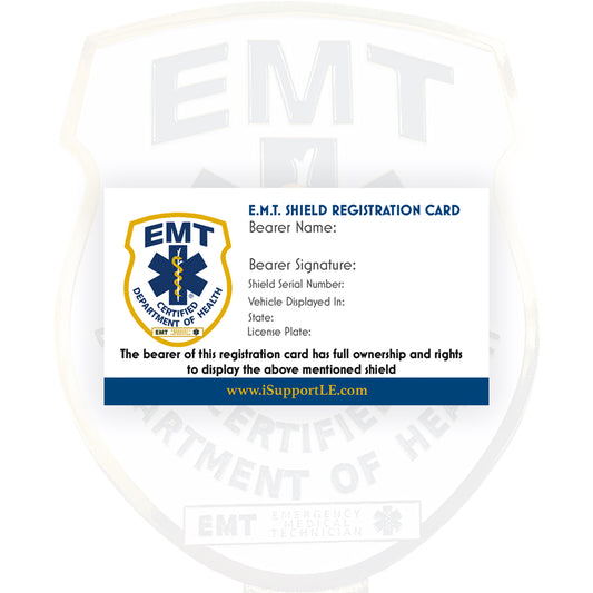 EMT Car Shields | EMT Badge for Car | iSupportLE
