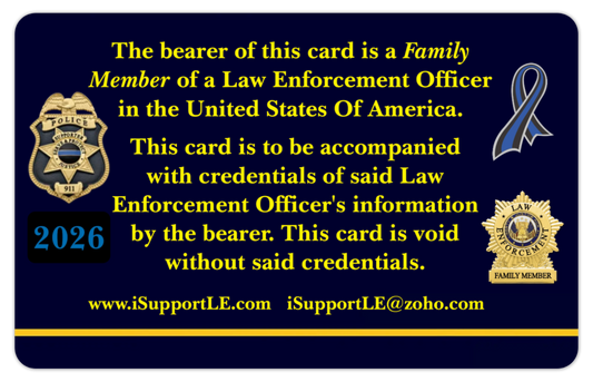 ISLE 2026 Law Enforcement Family Member Acknowledgement Metal Card