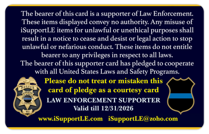 ISLE 2026 Law Enforcement Supporter Metal Pledge Card