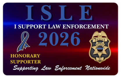 ISLE 2026 Law Enforcement Supporter Metal Pledge Card