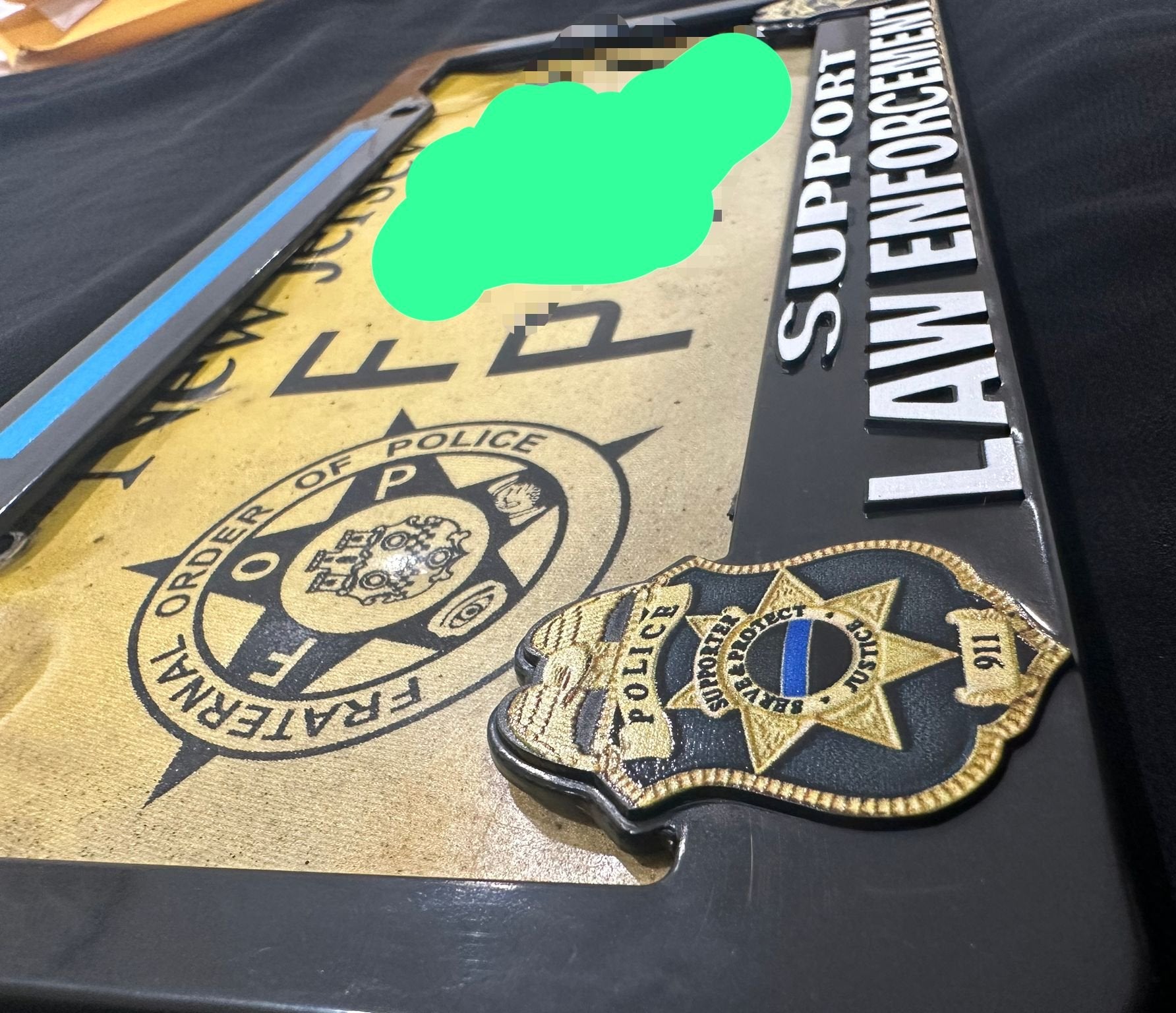 Police License Plate Frame | Blue License Plate Frame | iSupportLE