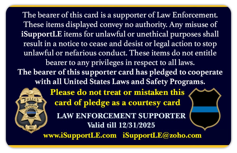 SET: iSupportLE "Family Member" Windshield Badge Display & Wallet
