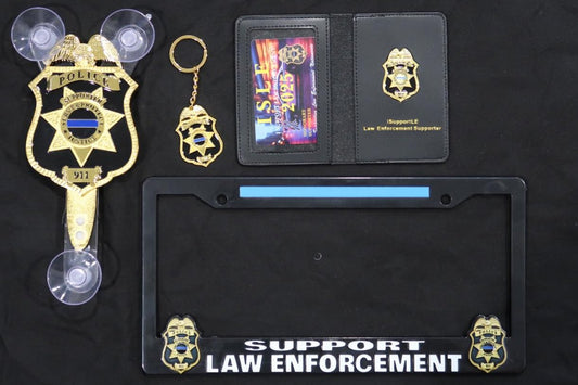 FULL SET: "Supporter" Windshield Badge Display + Wallet + 2025 Card + License Plate Frame