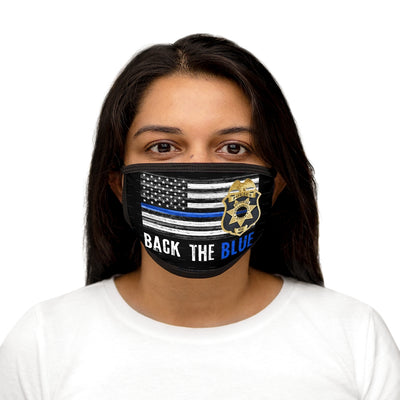 iSupportLE Badge on BACK THE BLUE Face Mask
