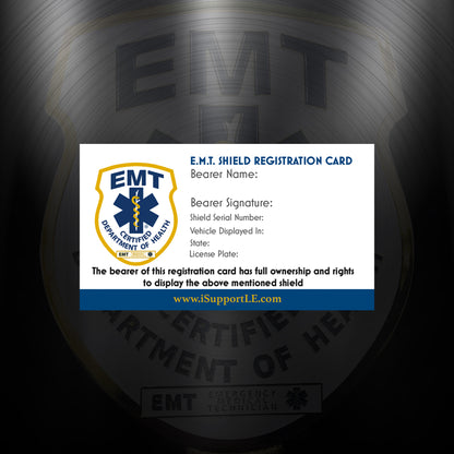 EMT Car Shields | EMT Badge for Car | iSupportLE