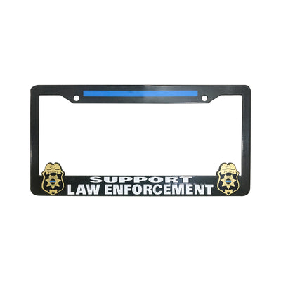 Police Supporter License Plate Frame