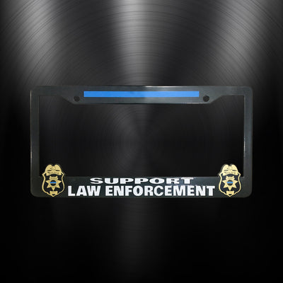 Police Supporter License Plate Frame