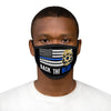 iSupportLE Badge on BACK THE BLUE Face Mask