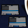 Police Support Stickers -Blue Lives Matter Flag Stickers (x2)