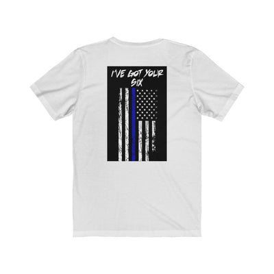 iSupportLE Badge " I've Got Your 6 " Exclusive Jersey Short Sleeve Tee